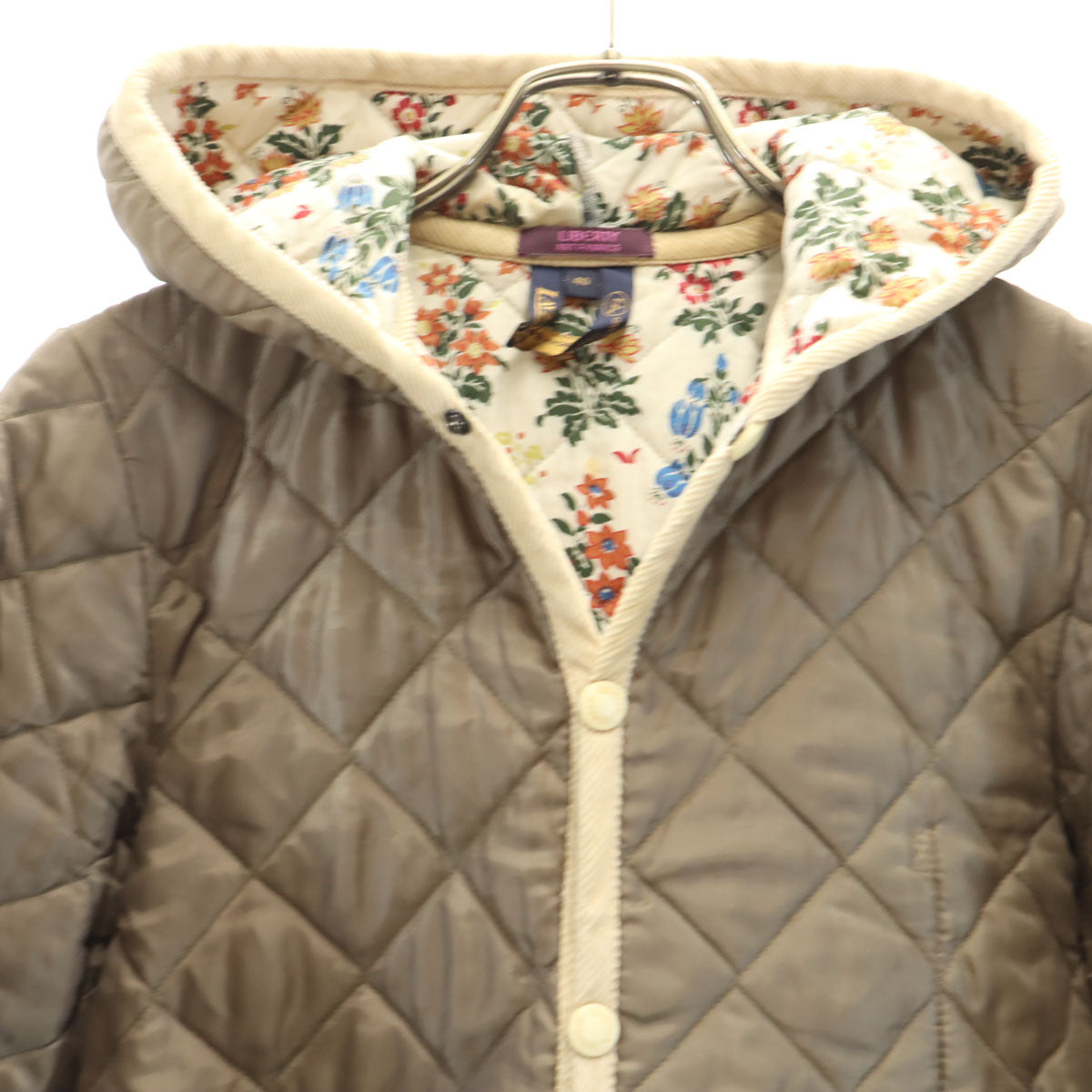 LAVENHAM ラベンハム イングランド製 キルティングジャケット 40 アッシュブラウン 中綿 レディース