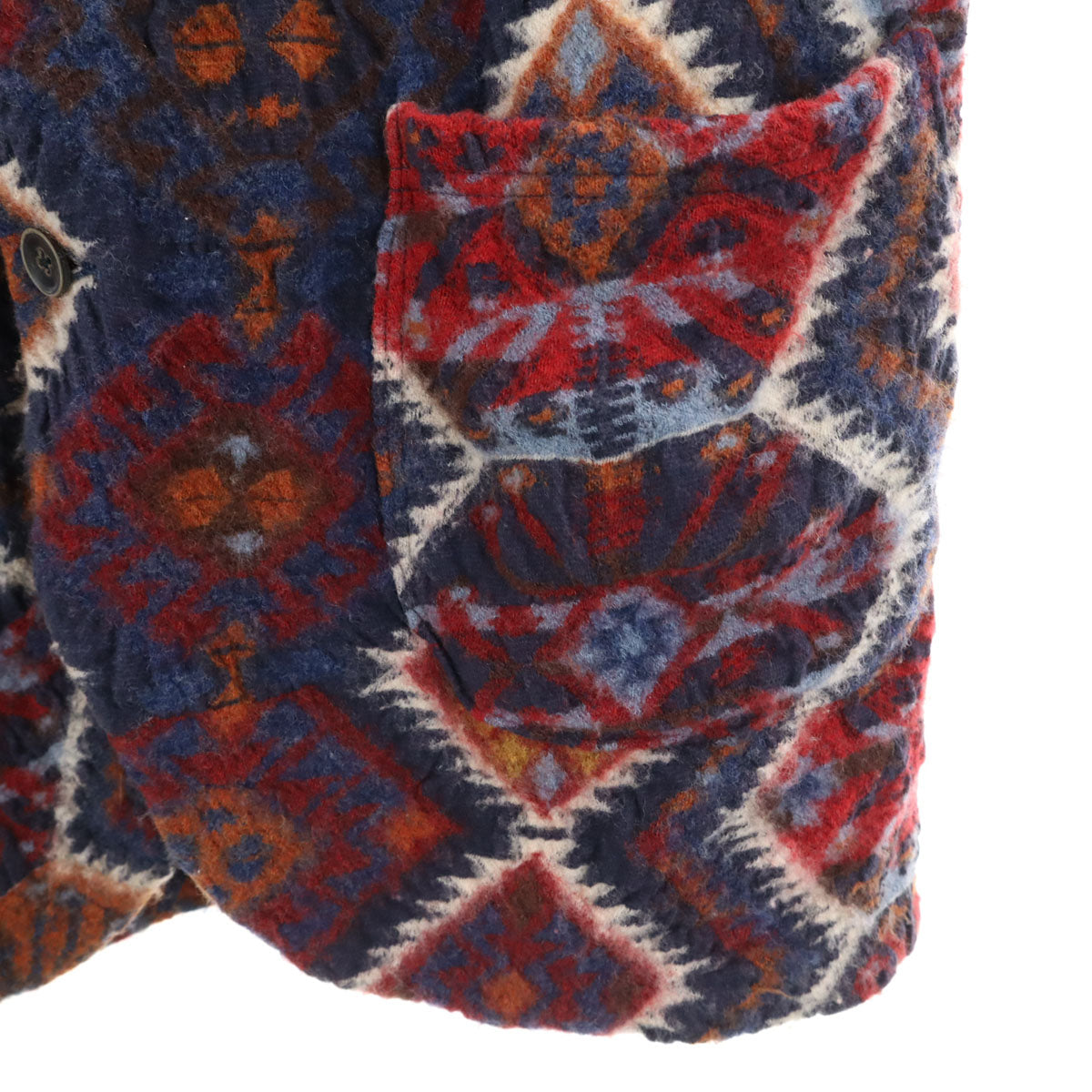 KAPITAL キャピタル 日本製 ネイティブ柄 ウールジャケット 上下 セットアップ 4/2 ネイビー メンズ