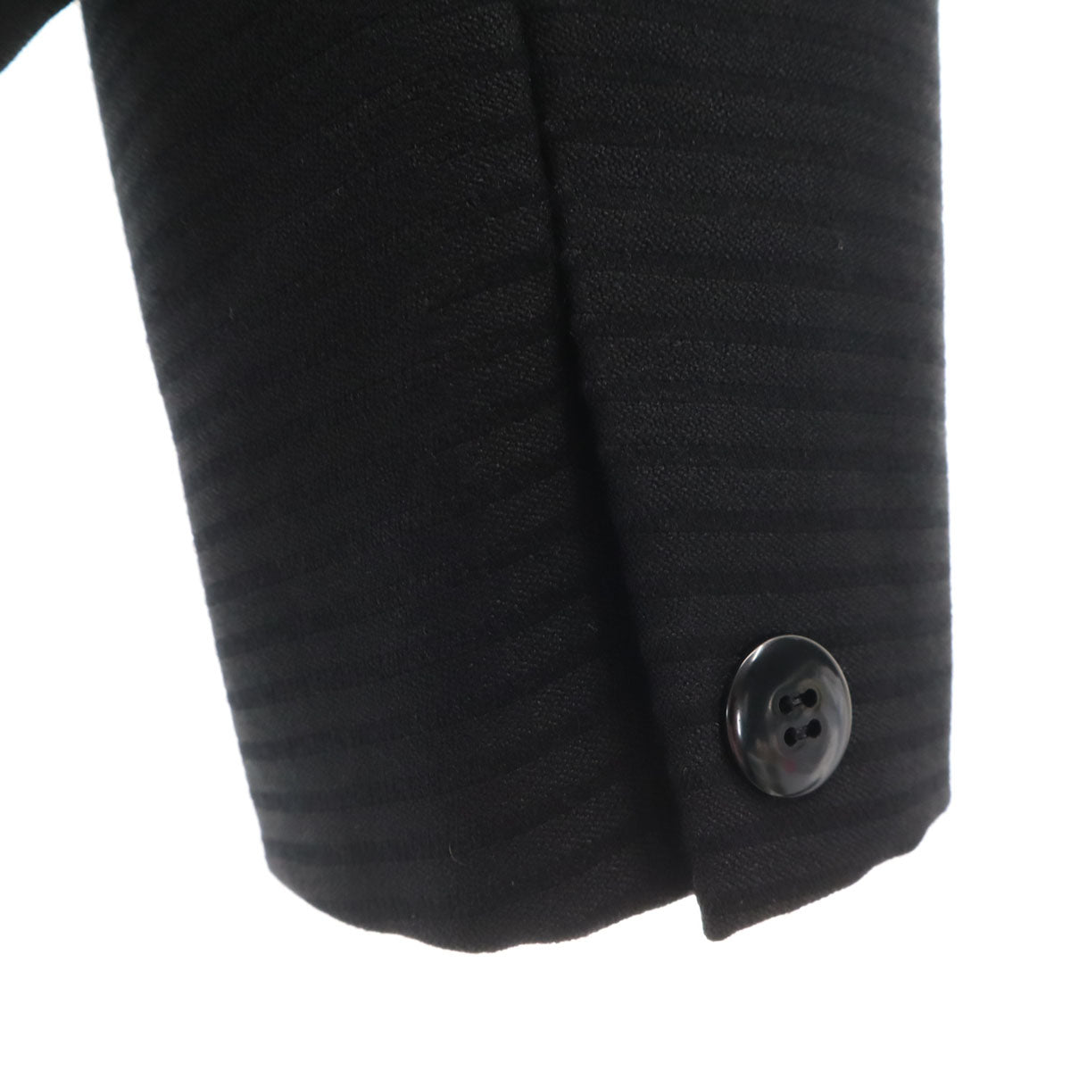 Christian Dior PRET-A-PORTER クリスチャンディオール プレタポルテ 90s オールド ボーダー/ストライプ柄 スカートスーツ 上下 セットアップ 11 ブラック レディース