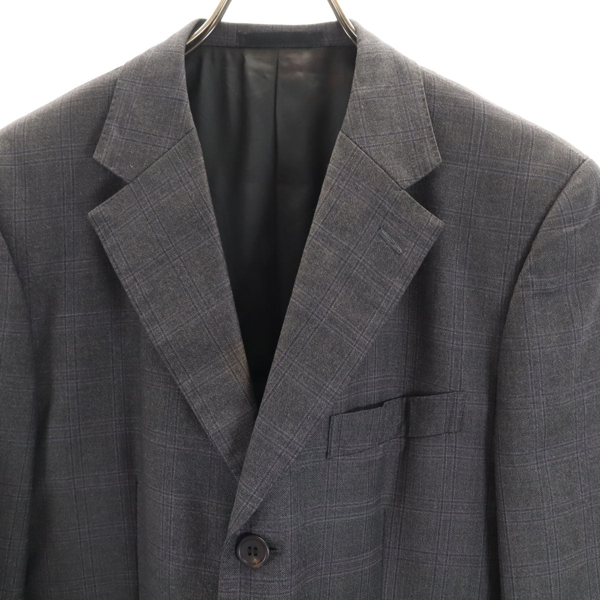 Paul Smith LONDON ポールスミスロンドン 日本製 チェック柄 FRATELLI TALLIA DI DELFINO生地 Super120’s スーツ 上下 セットアップ L グレー メンズ