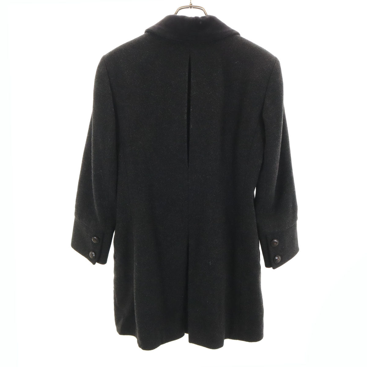 美品 HERMES エルメス フランス製 ウールコート 38 グレー レディース