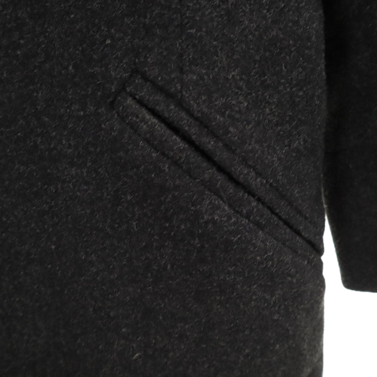 美品 HERMES エルメス フランス製 ウールコート 38 グレー レディース