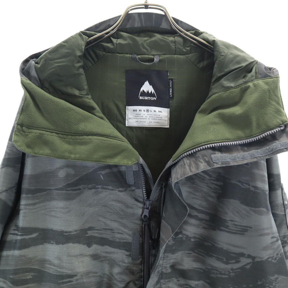 BURTON バートン カモフラ柄 スノーボード ジャケット 上下 セットアップ M グレー系 ウィンタースポーツ メンズ