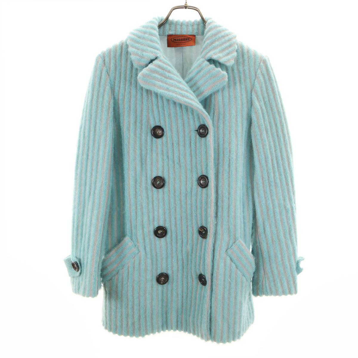 Missoni ミッソーニ イタリア製 モヘヤブレンド ジャケット 42 ブルー系 レディース