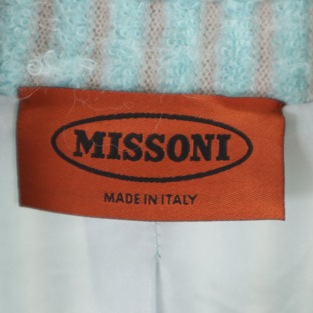 Missoni ミッソーニ イタリア製 モヘヤブレンド ジャケット 42 ブルー系 レディース
