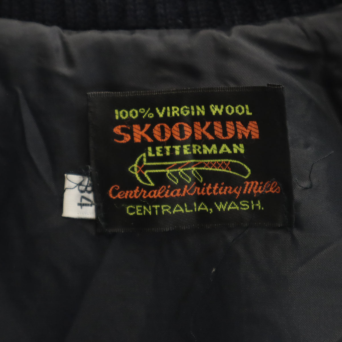 SKOOKUM スクーカム ウール スタジャン 34 ネイビー ジャケット メンズ