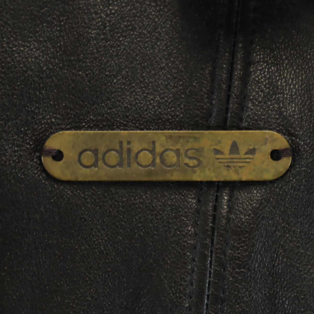 adidas アディダス レザー 中綿ジャケット 38 ブラック レディース