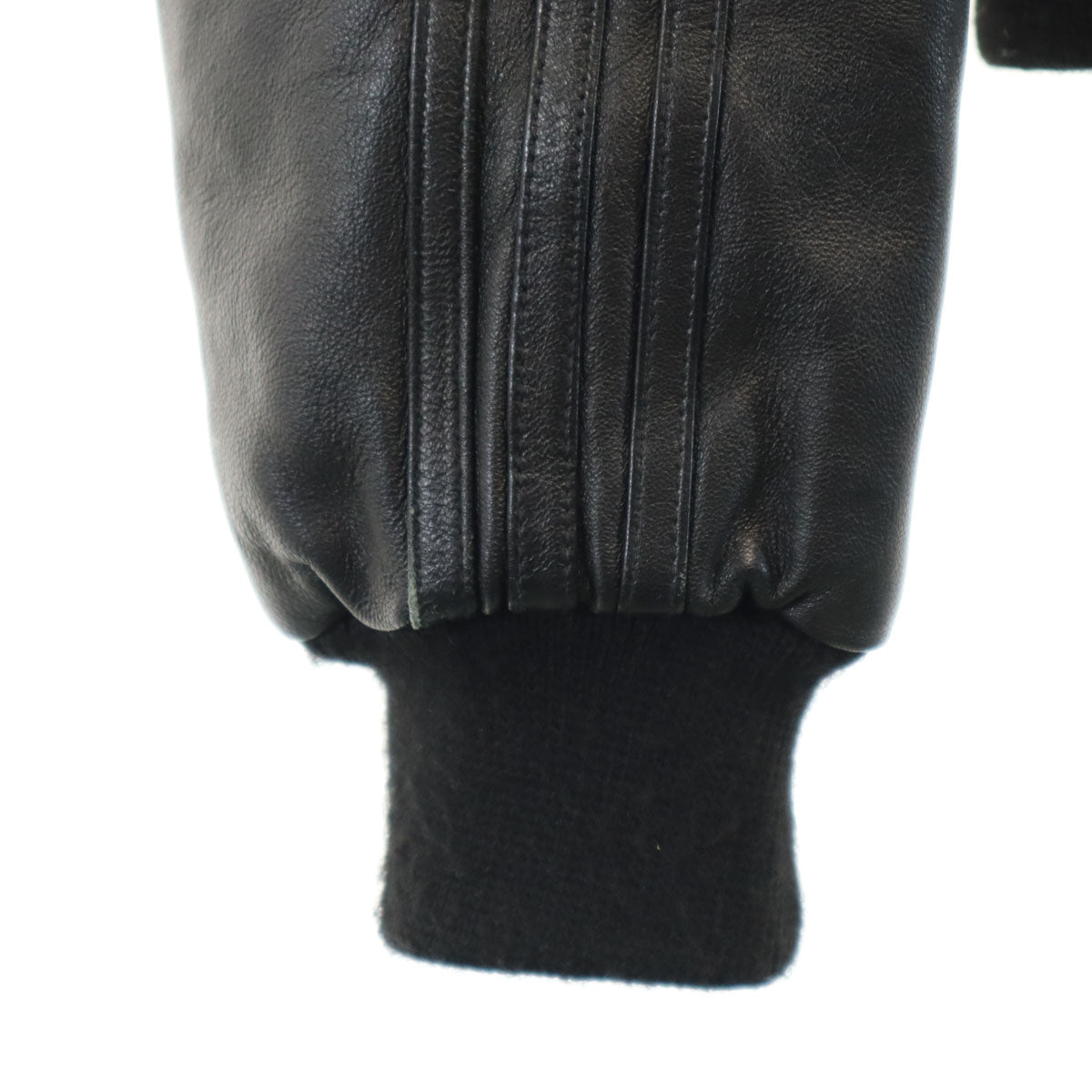 adidas アディダス レザー 中綿ジャケット 38 ブラック レディース