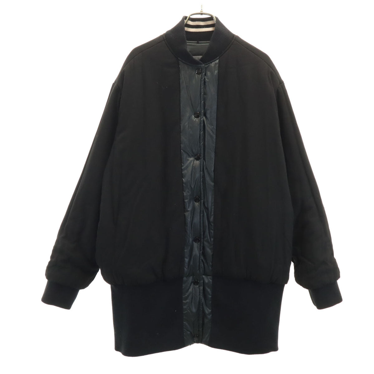 美品 MM6 エムエムシックス イタリア製 リバーシブル スタジャン 42 ブラック Martin Margiela 中綿入り レディース