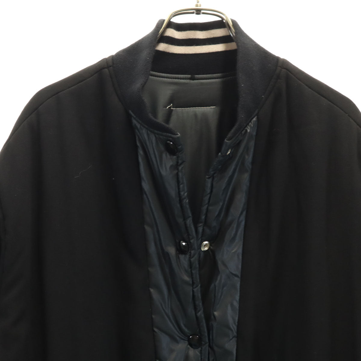 美品 MM6 エムエムシックス イタリア製 リバーシブル スタジャン 42 ブラック Martin Margiela 中綿入り レディース