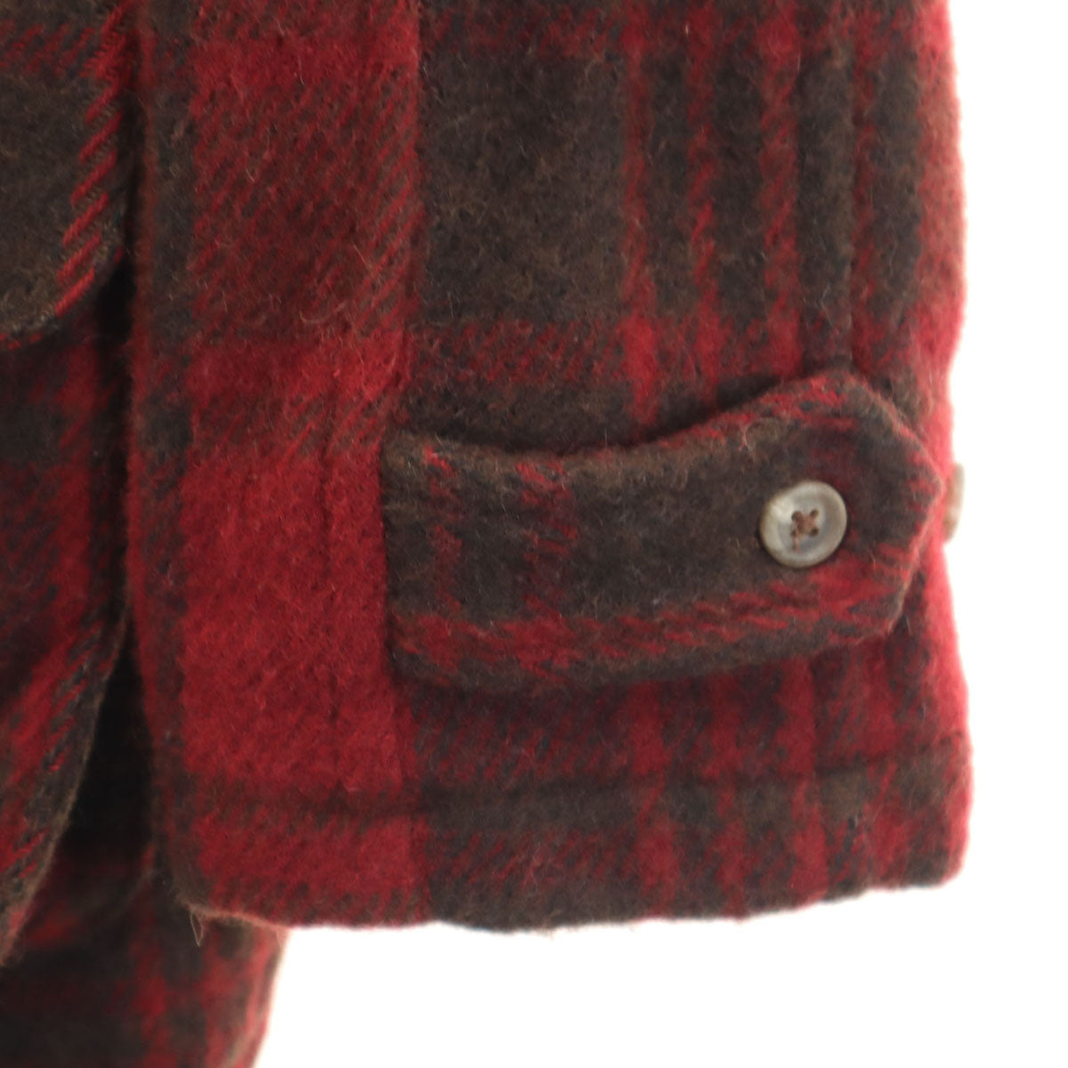 Polo by Ralph Lauren ポロバイラルフローレン 90s オールド チェック柄 ウールジャケット M 赤系 メンズ