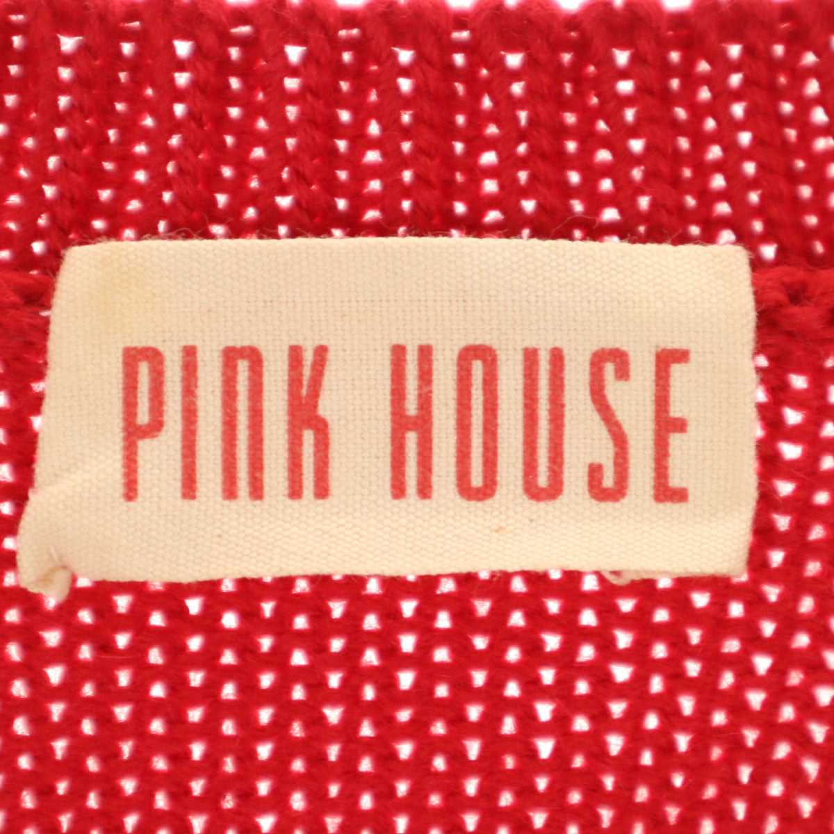PINK HOUSE ピンクハウス 90s オールド 長袖 ニットカーディガン レッド レディース