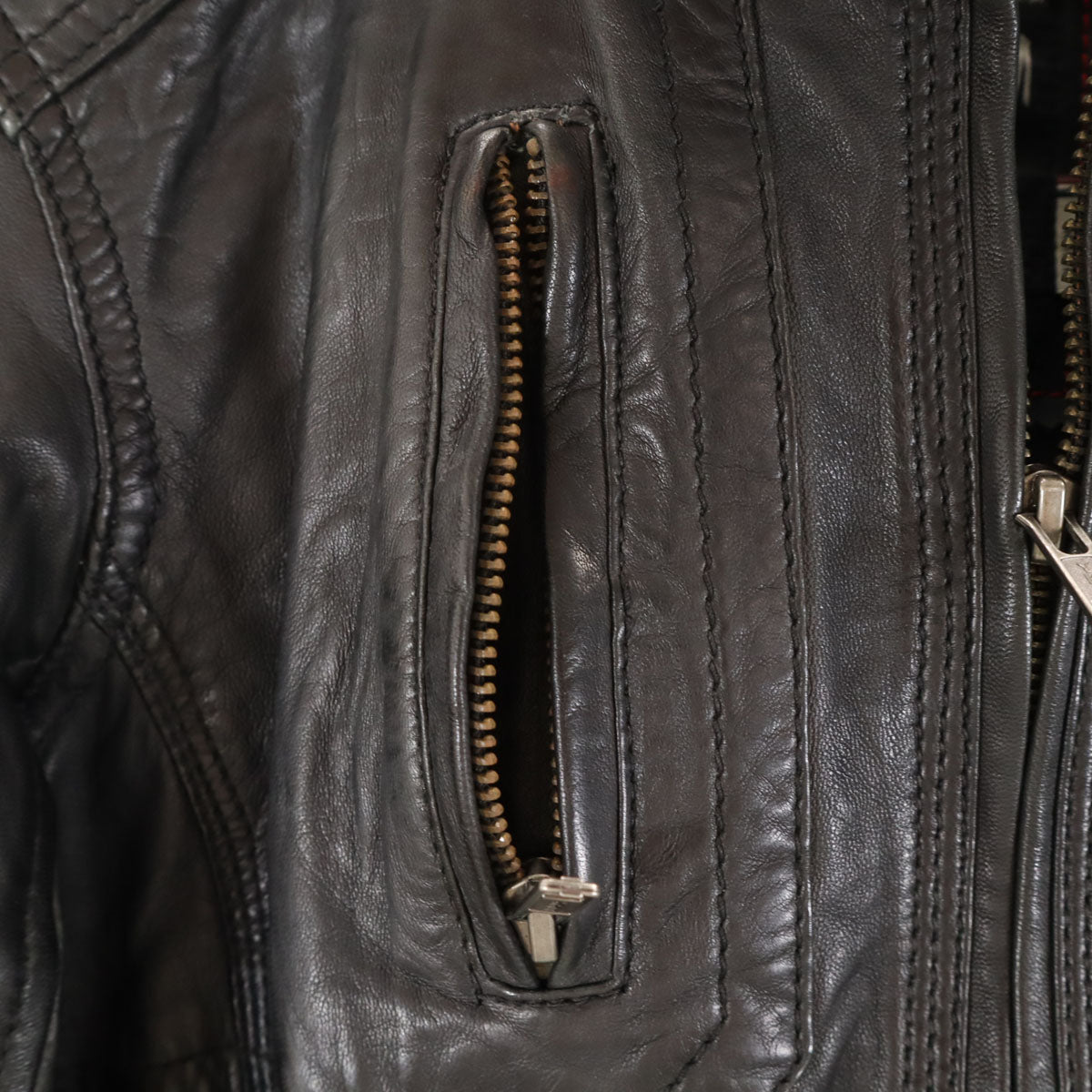 HILFIGER DENIM ヒルフィガーデニム シングルライダースジャケット M ブラック トミーヒルフィガー レディース