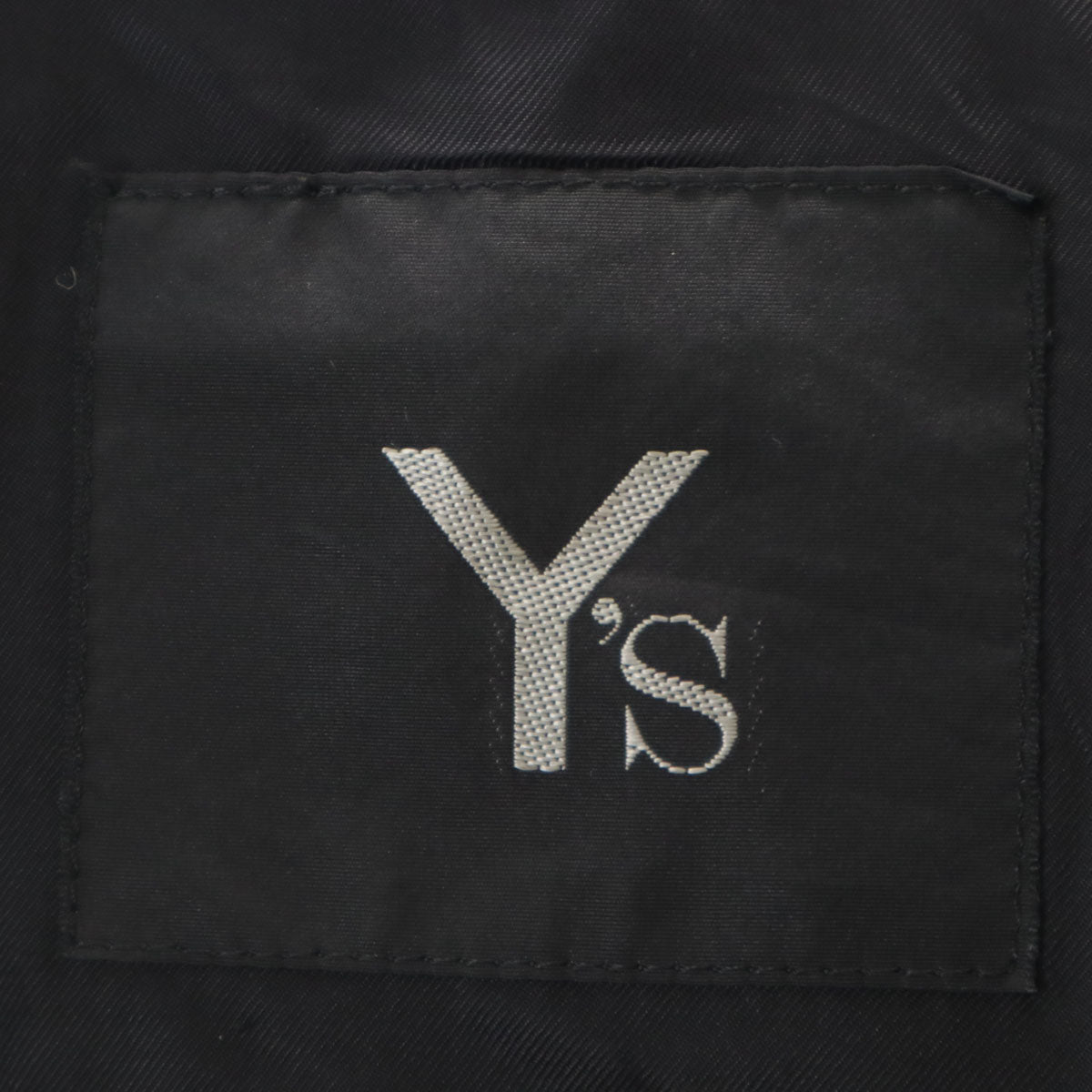 Y's ワイズ 80s ヴィンテージ 鹿革 レザー切替 ウール ステンカラーコート ブラック ヨウジヤマモト メンズ