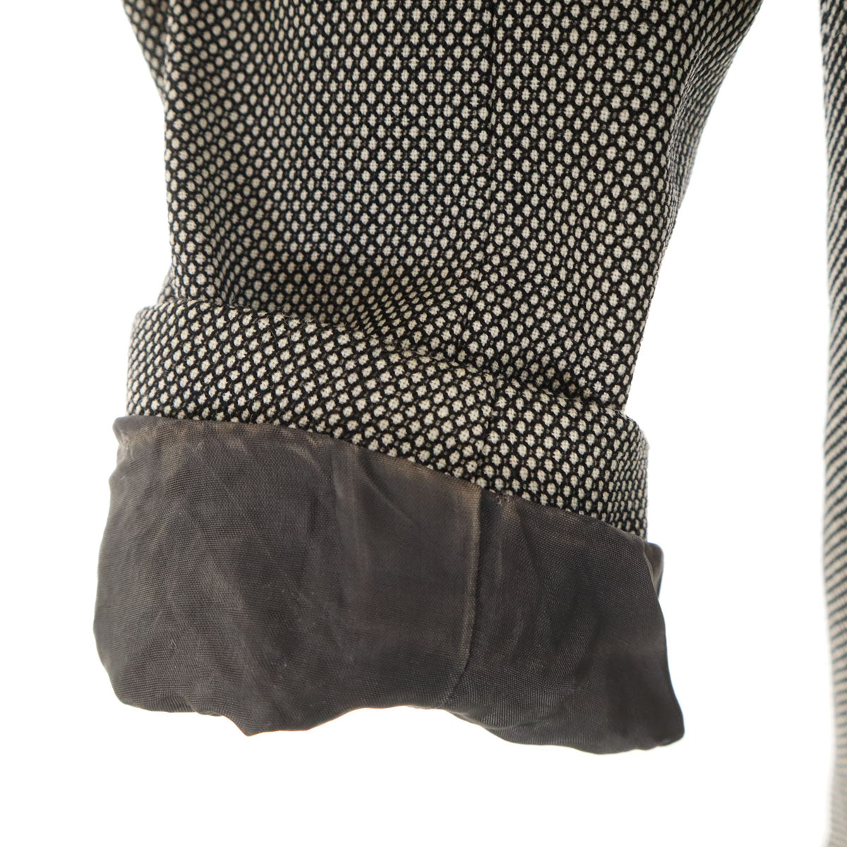 GLAMOUR by GIVENCHY グラマーバイジバンシー 90s 日本製 オールド バーズアイ柄 テーラードジャケット 44 グレージュ レディース