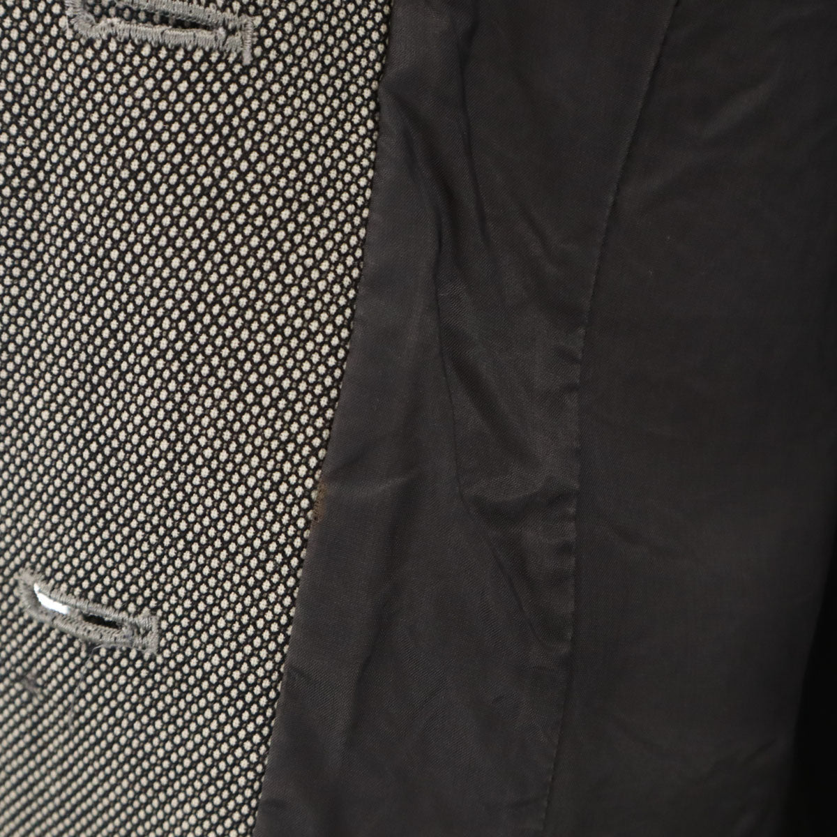 GLAMOUR by GIVENCHY グラマーバイジバンシー 90s 日本製 オールド バーズアイ柄 テーラードジャケット 44 グレージュ レディース