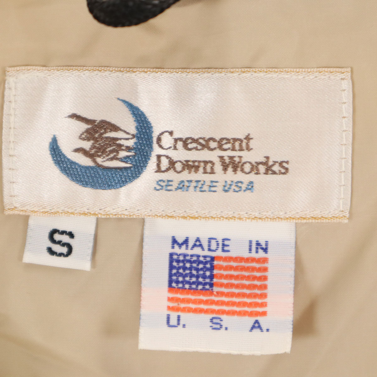 Crescent Down Works クレセントダウンワークス USA製 ダウンベスト S イエロー系 メンズ