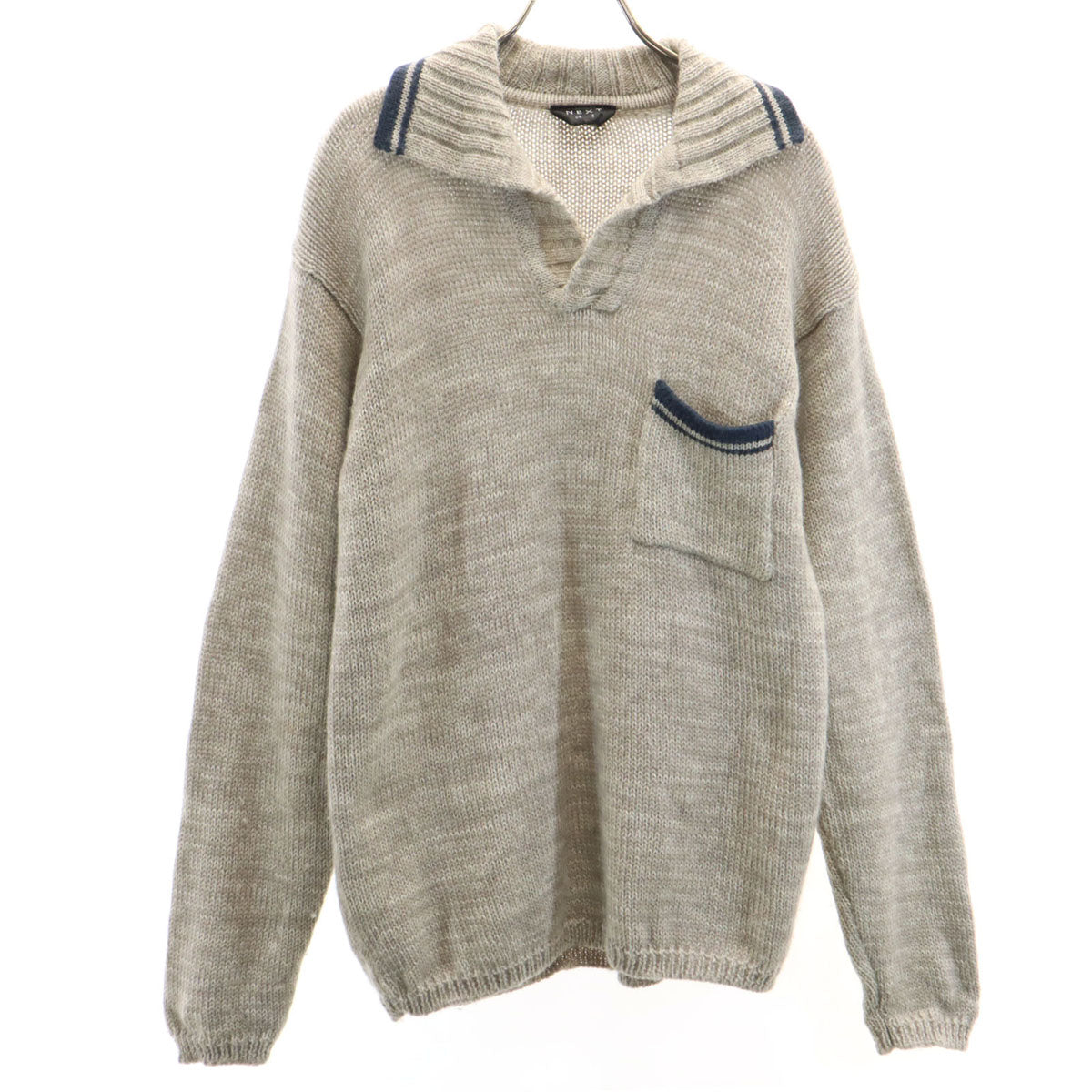 NEXT ネクスト 長袖 セーター S グレージュ ニット メンズ