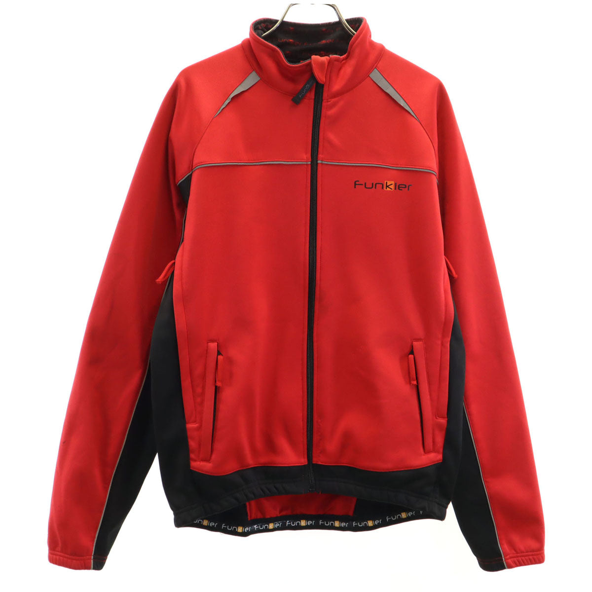Funkier ファンキアー サイクリング ジップジャケット M レッド メンズ