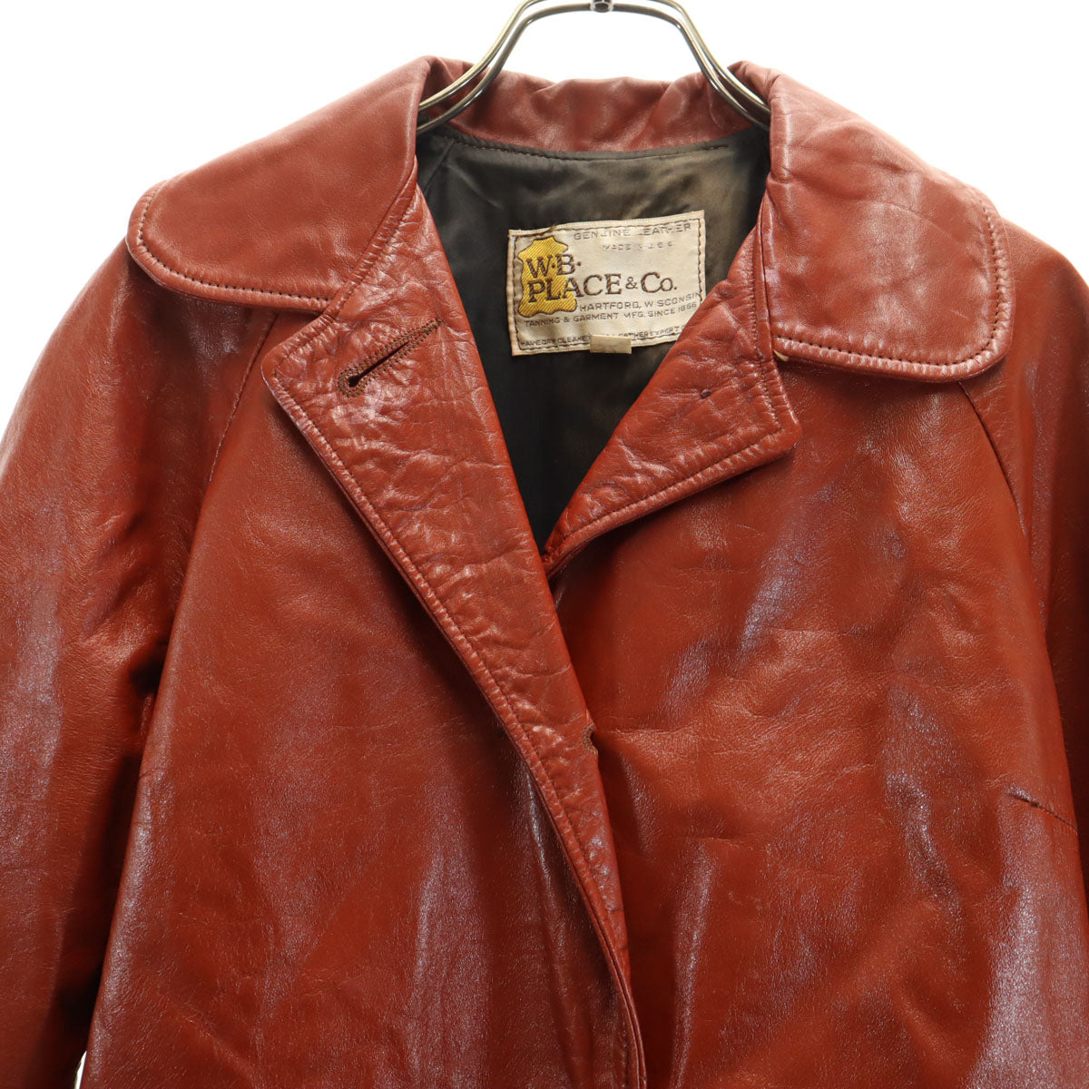 W.B PLACE&CO ダブリュービープレイスアンドコー 70s 80s USA製 ヴィンテージ ジャケット 32 ブラウン系 レディース