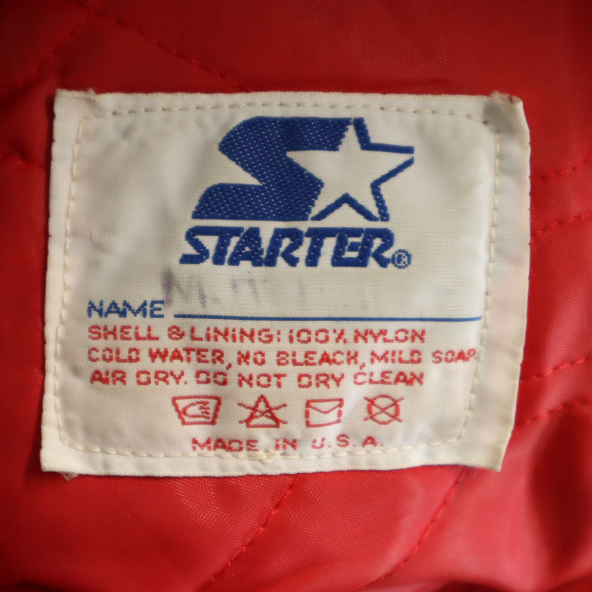 STARTER スターター 80s 90s USA製 オールド スタジャン L ネイビー MLB メンズ