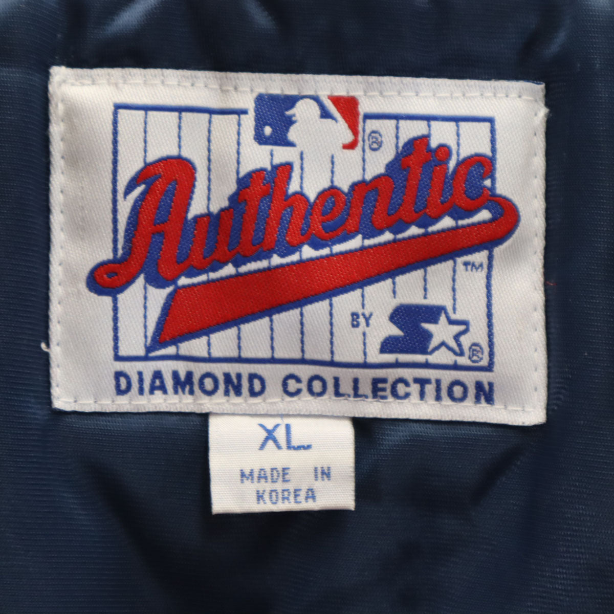 美品 Authentic by STARTER オーセンティックバイスターター スタジャン XL ネイビー メンズ