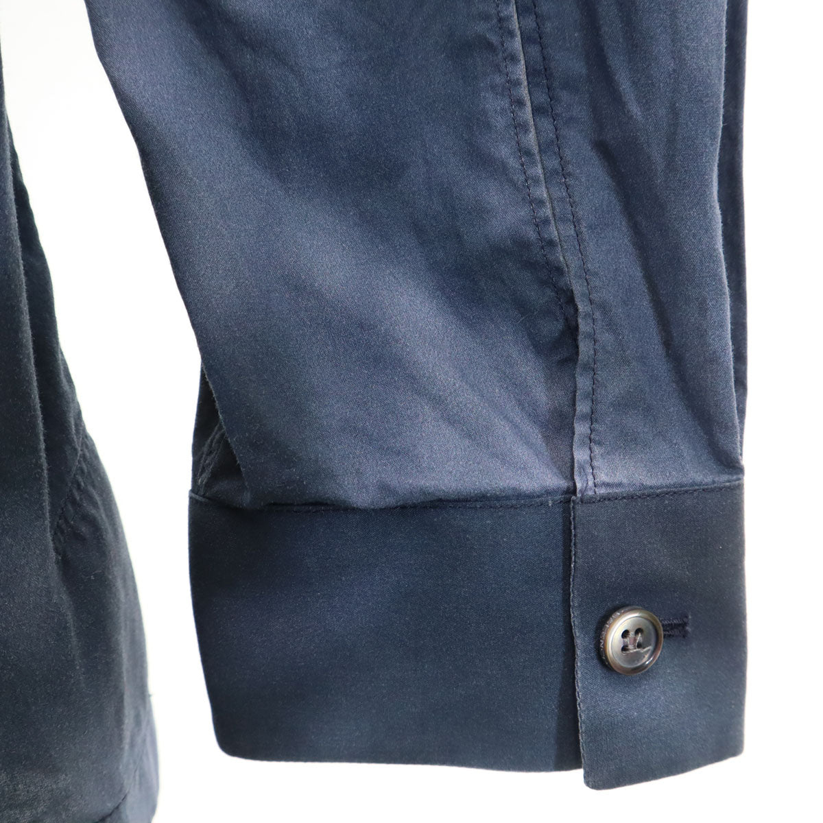 BALENCIAGA バレンシアガ イタリア製 タイダイ柄 長袖 シャツ 38 ネイビー メンズ