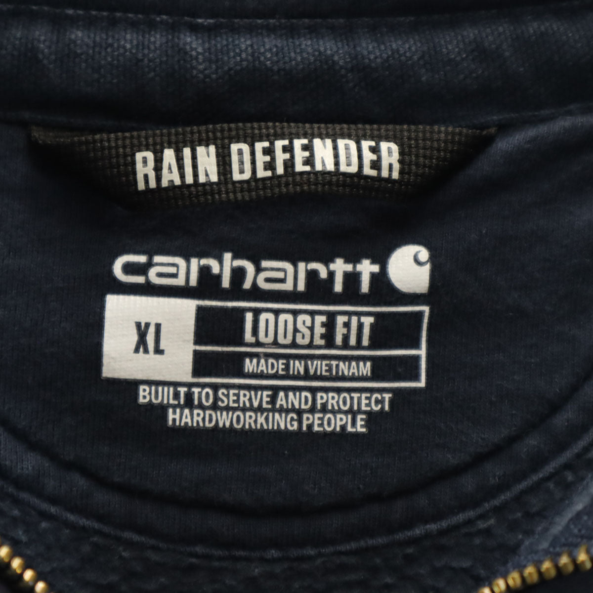 Carhartt カーハート 企業モノ刺繍 長袖 スウェット ジップパーカー XL ネイビー 100614 メンズ
