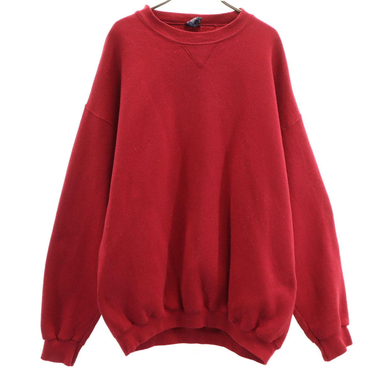 ANDHURST 90s USA製 オールド 長袖 スウェット トレーナー XL レッド 無地 メンズ