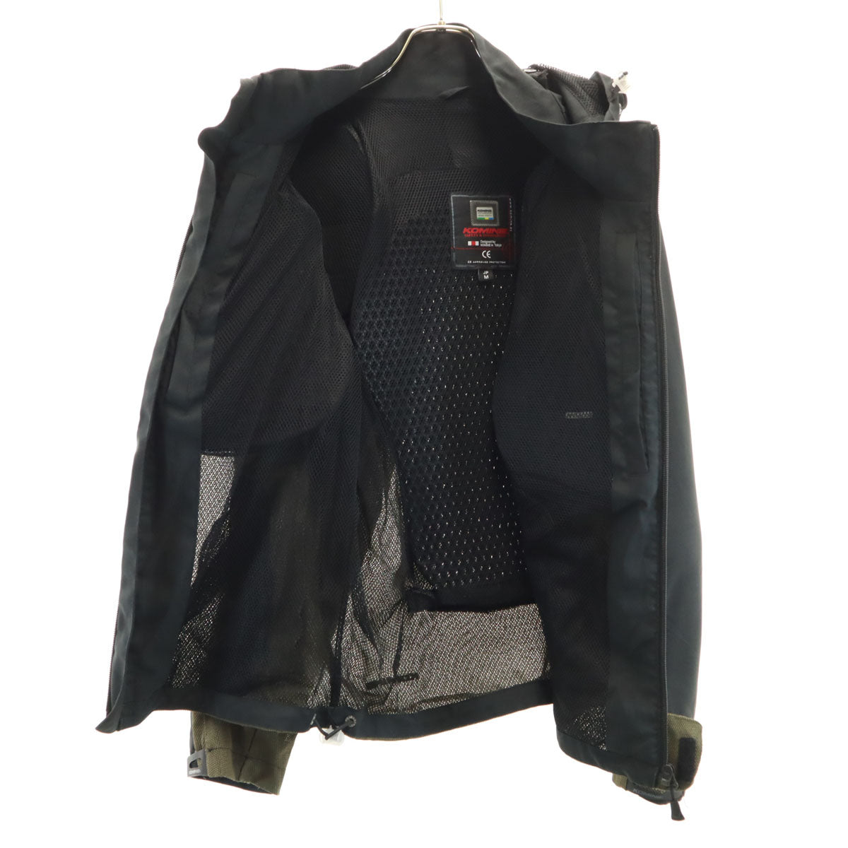 KOMINE コミネ バイク メッシュ ジャケット M オリーブ系 プロテクト CE規格 メンズ