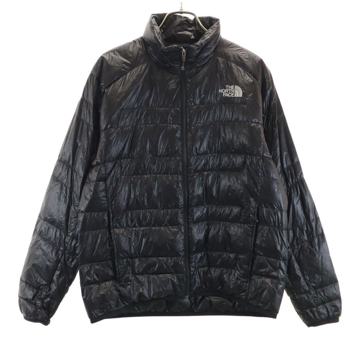 美品 THE NORTH FACE ザノースフェイス ライトヒート ダウンジャケット S ブラック 収納袋付き アウトドア ND18174 メンズ
