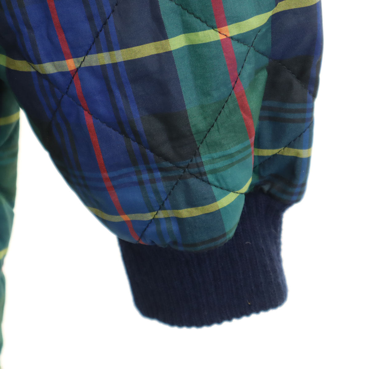 JOHN PARTRIDGE ジョン パートリッジ イングランド製 チェック キルティングジャケット S ネイビー レディース