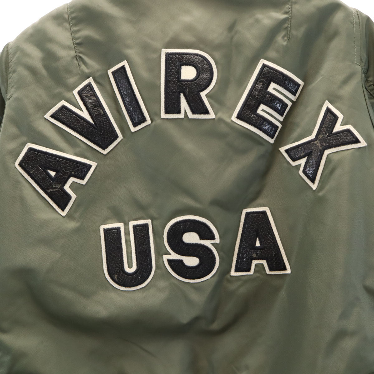 AVIREX アヴィレックス MOUSSY マウジー コラボ MA-1 フライトジャケット 2 オリーブ系 中綿 レディース