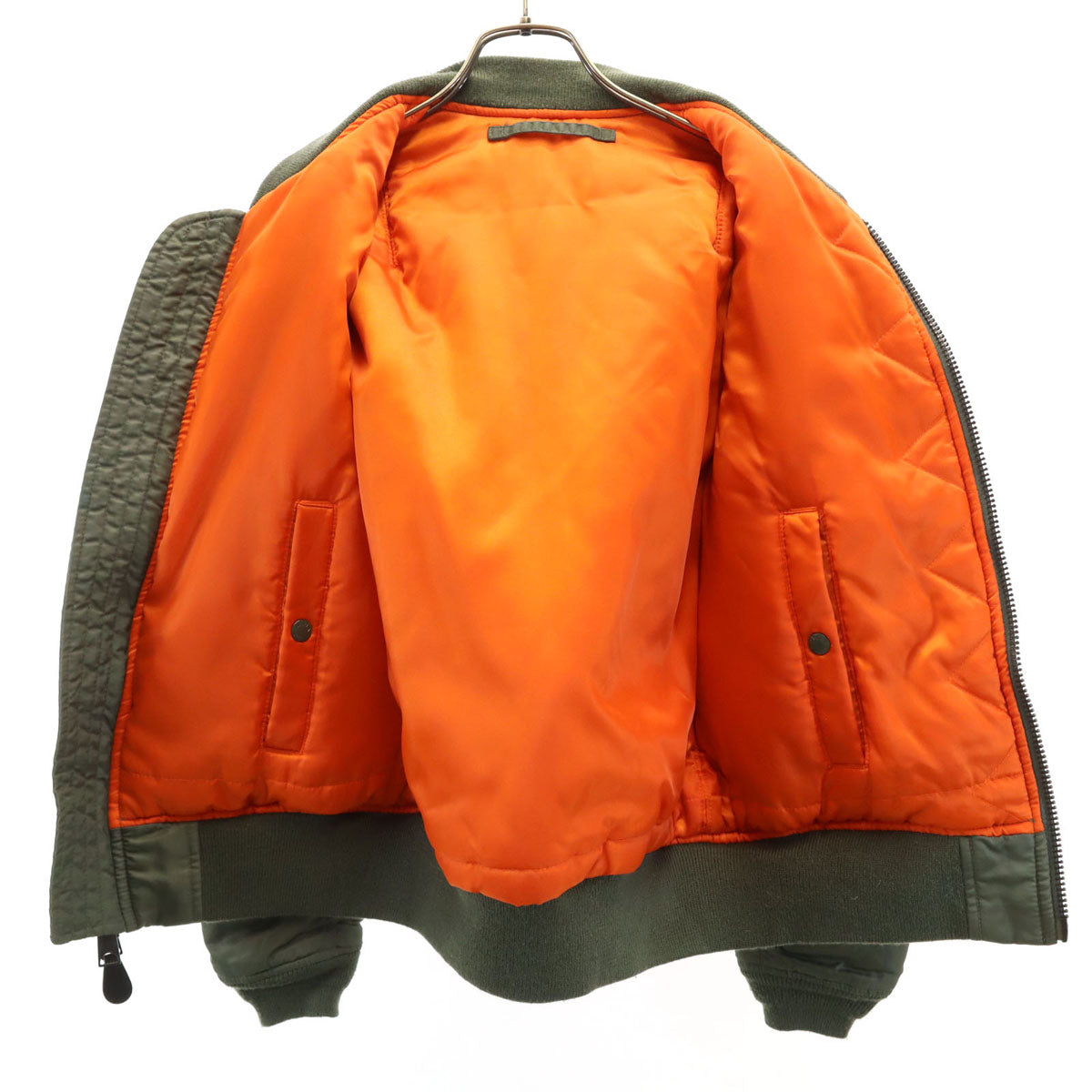 AVIREX アヴィレックス MOUSSY マウジー コラボ MA-1 フライトジャケット 2 オリーブ系 中綿 レディース