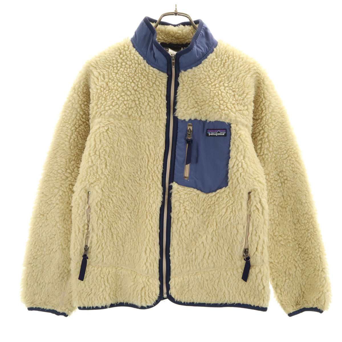 patagonia パタゴニア フリースジャケット XL14 アイボリー系 65559 アウトドア キッズ