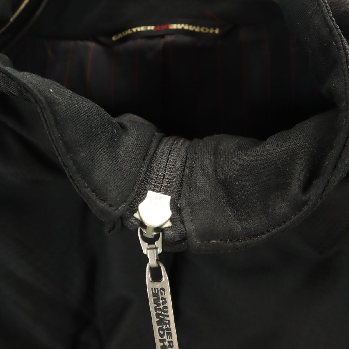 GAULTIER HOMME objet ゴルチェオムオブジェ チェック柄 中綿ジャケット 48 ブラック メンズ