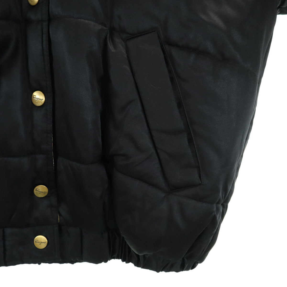 SalvatoreFerragamo サルバトーレフェラガモ 90s イタリア製 オールド シルク ジャケット M ブラック レディース