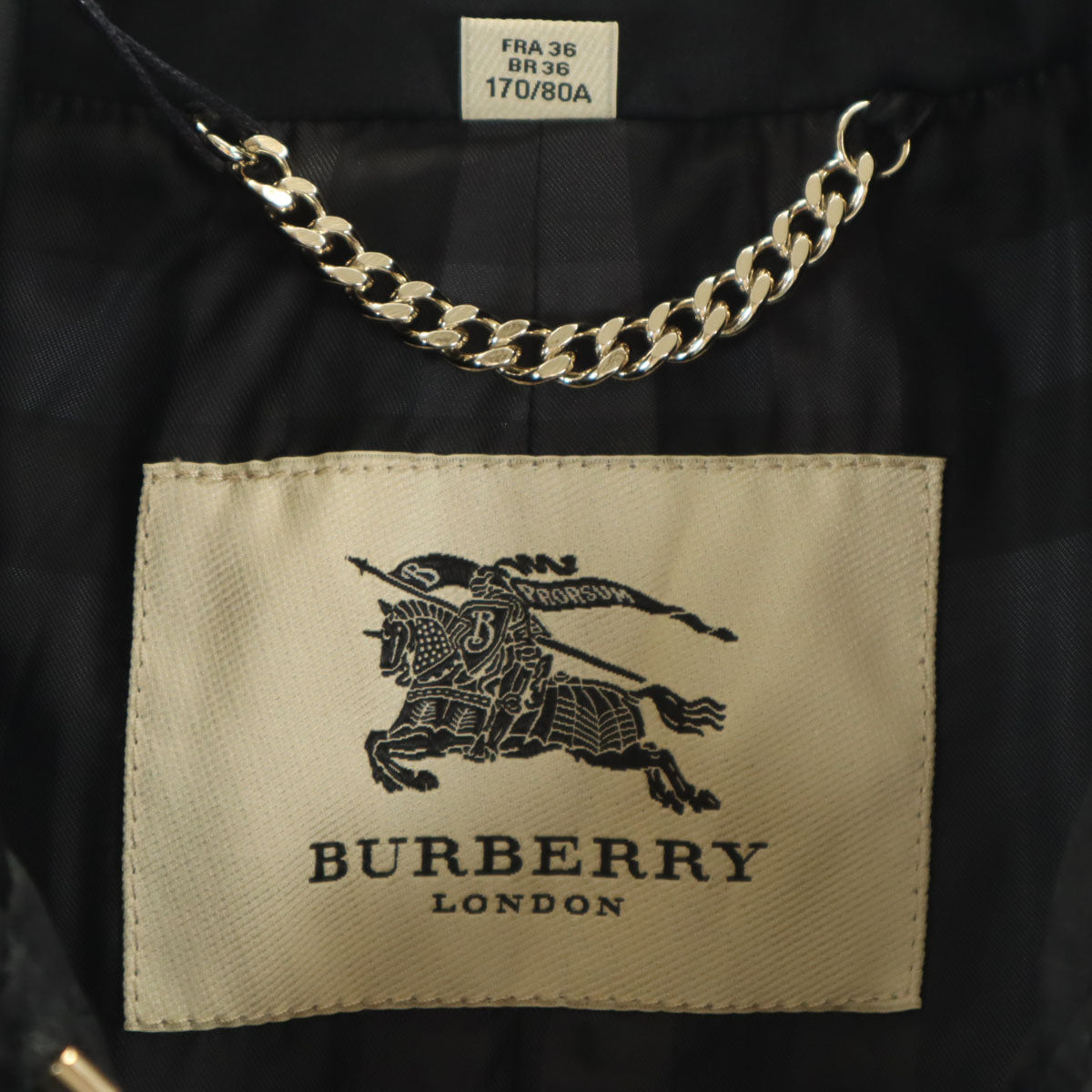 未使用 BURBERRY LONDON バーバリーロンドン キルティングジャケット 38 ブラック ベルト タグ付き レディース