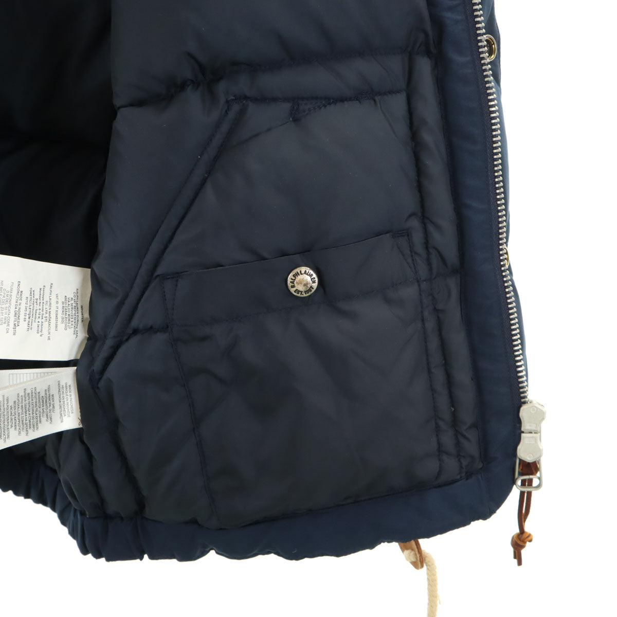 美品 POLO RALPH LAUREN ポロラルフローレン ダウンベスト M ネイビー レディース