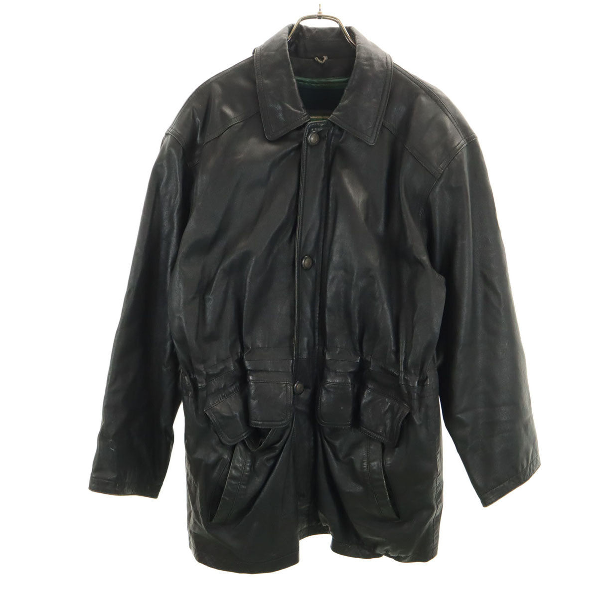 BRYANT&MAY ブライアントアンドメイ レザージャケット M ブラック 革ジャン ライナー付き メンズ