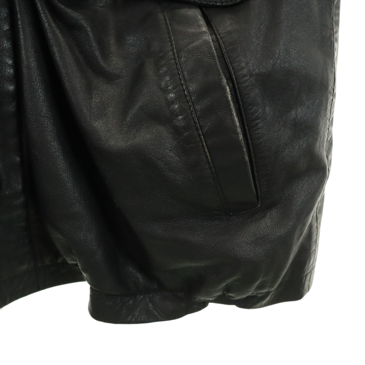 BRYANT&MAY ブライアントアンドメイ レザージャケット M ブラック 革ジャン ライナー付き メンズ