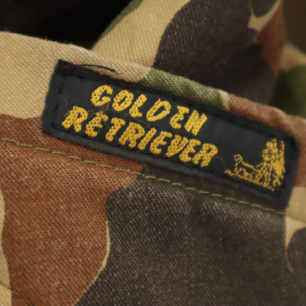 GOLDEN RETRIEVER 80s 90s オールド カモフラ柄 ミリタリー キルティングジャケット カーキ 迷彩 メンズ