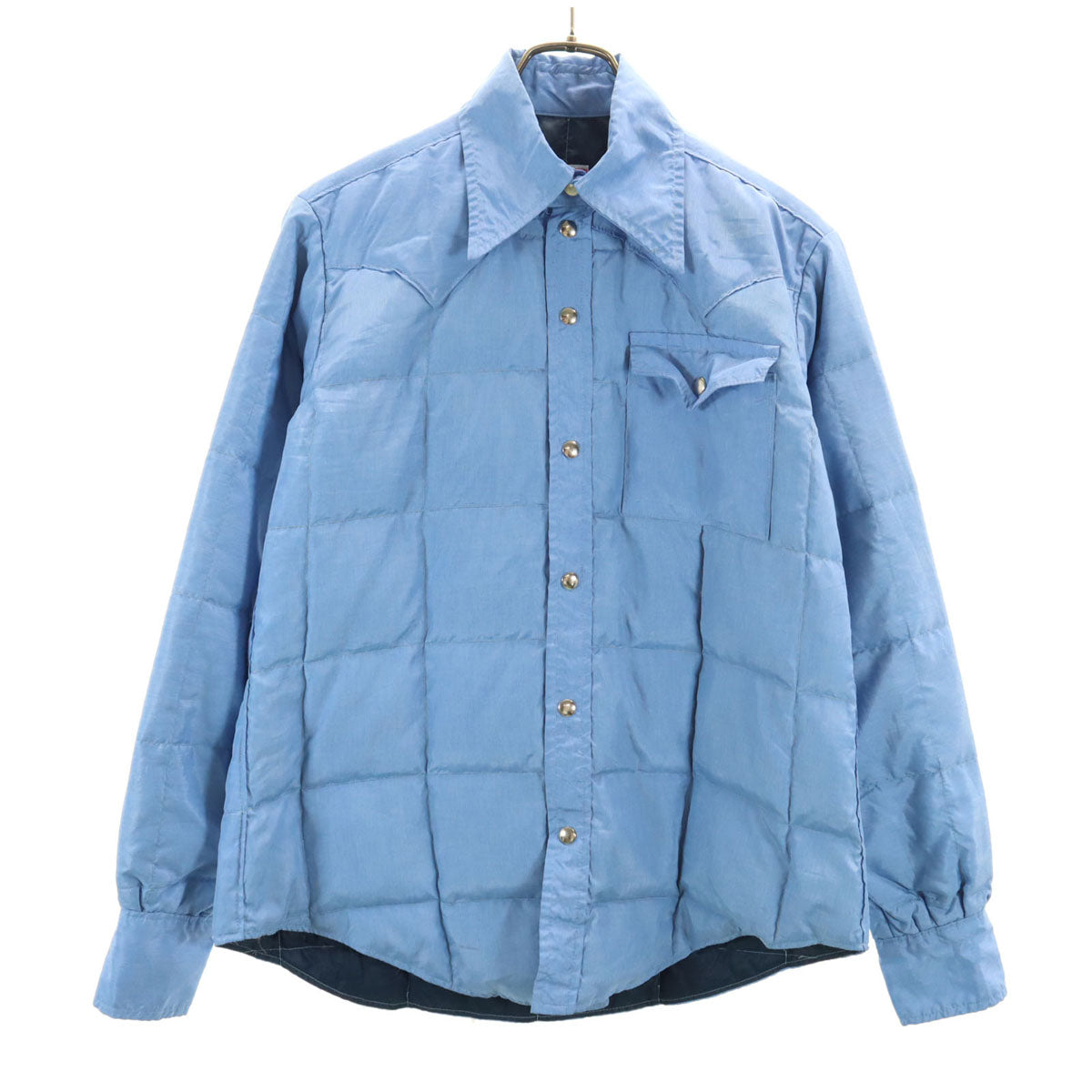 frostline kit 70s ヴィンテージ 長袖 中綿 シャツ M ブルー系 メンズ