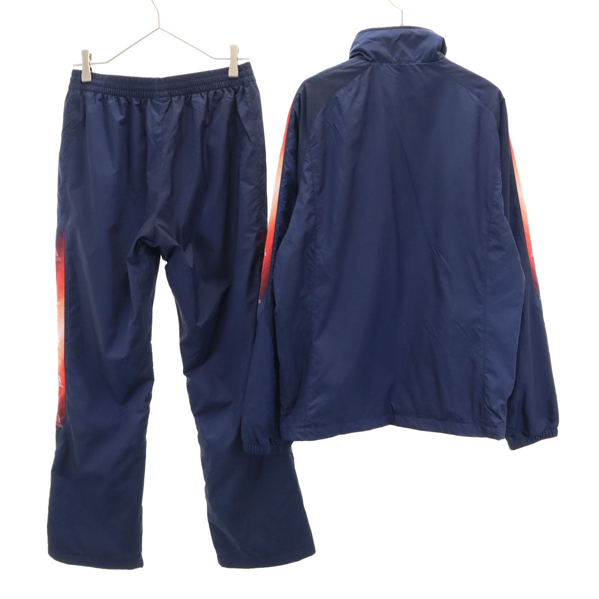 未使用 adidas アディダス トレーニング ウインドブレーカー 上下 セットアップ M ネイビー タグ付き トリコット裏地 ジャージ メンズ