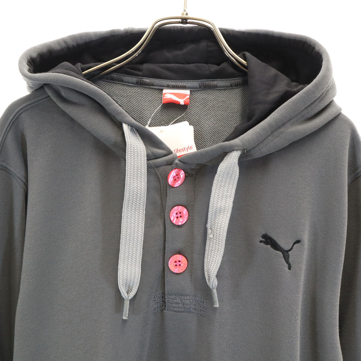 未使用 PUMA プーマ 長袖 スウェットパーカー 上下 セットアップ O グレー タグ付き ジャージ メンズ