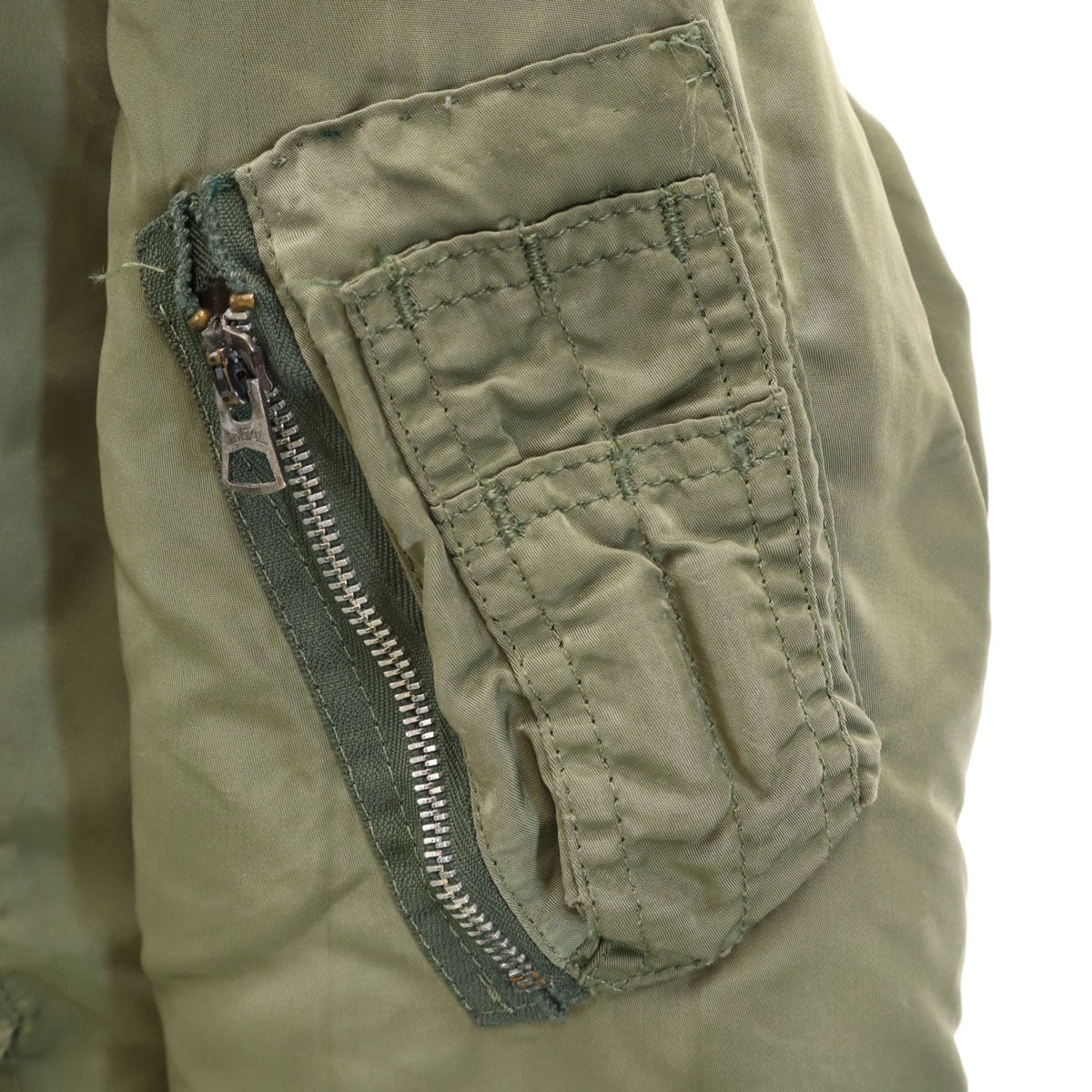 ALPHA アルファ 90s USA製 MA-1 オールド フライトジャケット XL カーキ メンズ