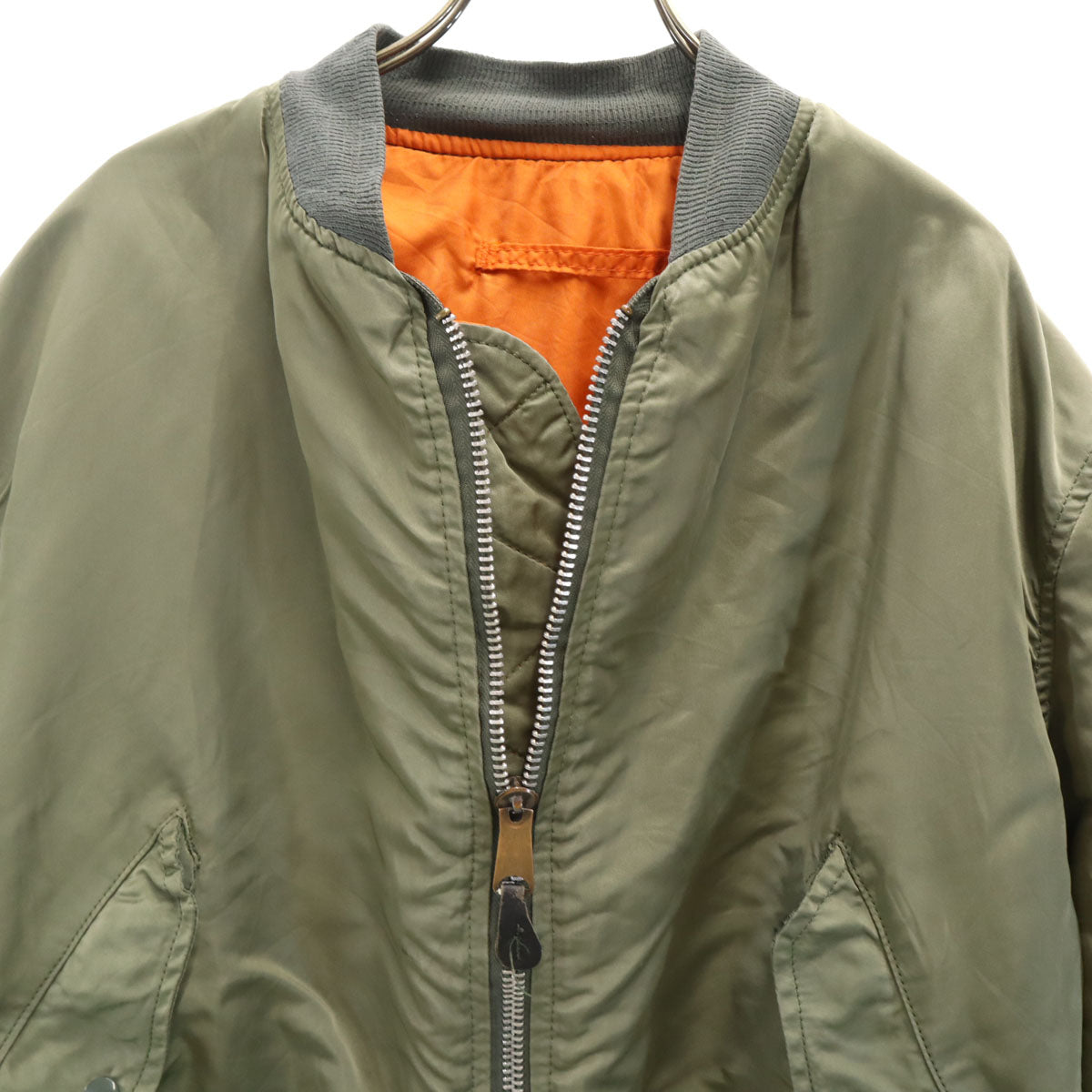 ALPHA アルファ 90s USA製 MA-1 オールド フライトジャケット XL カーキ メンズ