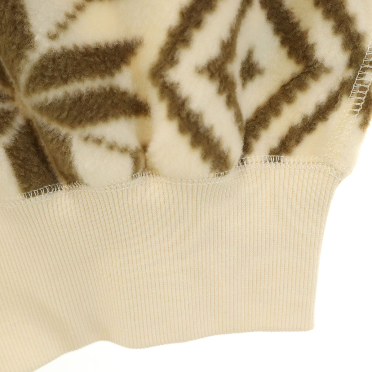 POLO RALPH LAUREN ポロラルフローレン ノルディック柄 長袖 ハーフジップ フリース トレーナー M アイボリー トップス プルオーバー レディース