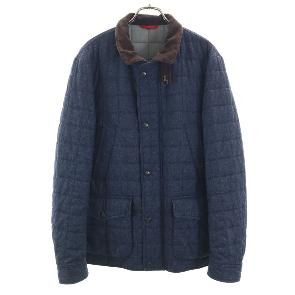 Fay フェイ スクエア キルティングジャケット M ネイビー メンズ