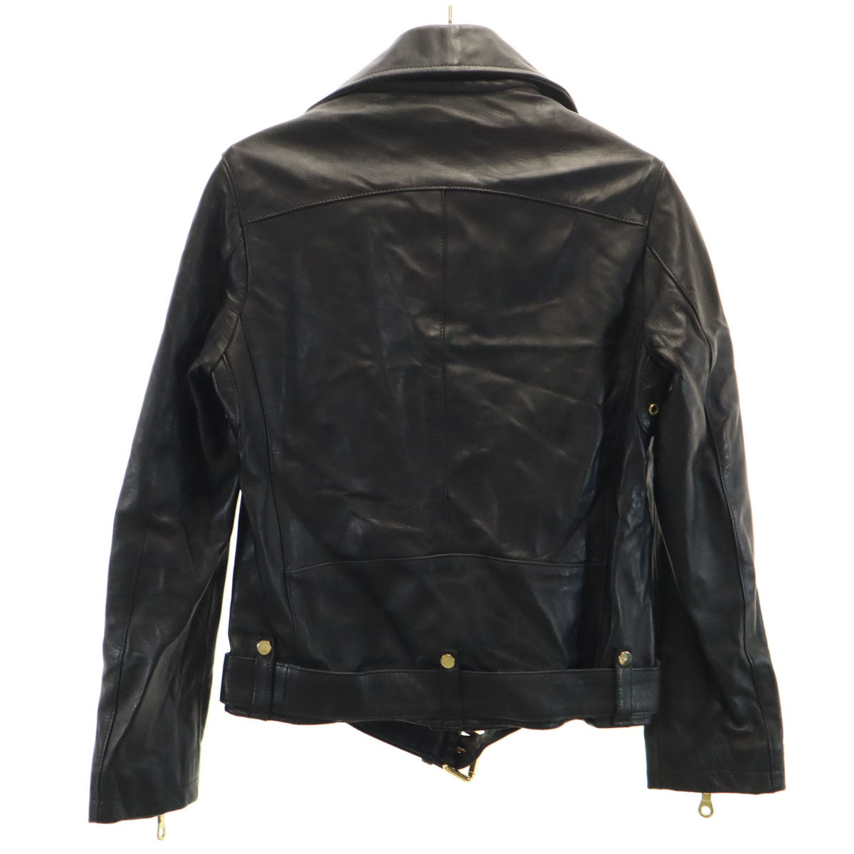 CINQUANTA チンクアンタ 未使用 イタリア製 レザー ダブルライダースジャケット 38 ブラック タグ付き レディース